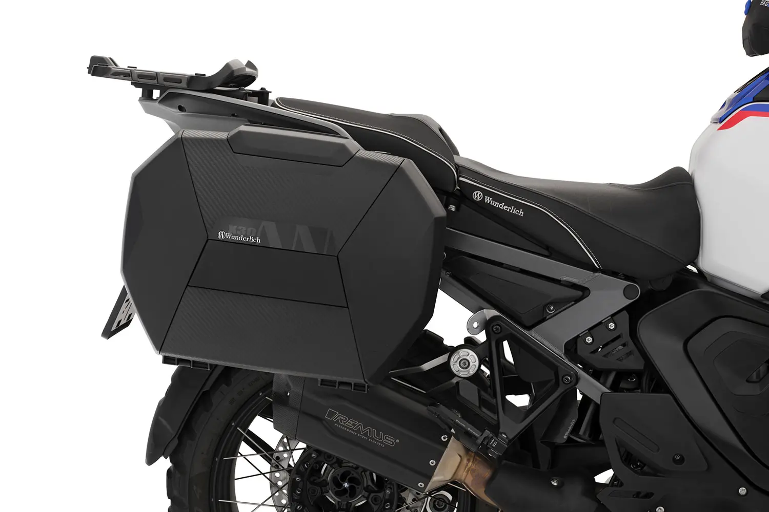 Wunderlich X-CASE X30 Vario carbon-look op een BMW R 1300 GS Adventure