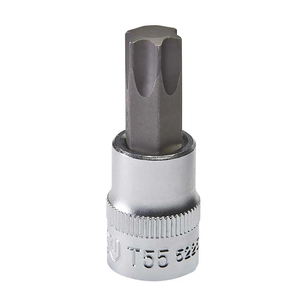 Verchroomde bitdop met Torx T55-bit van 50 mm