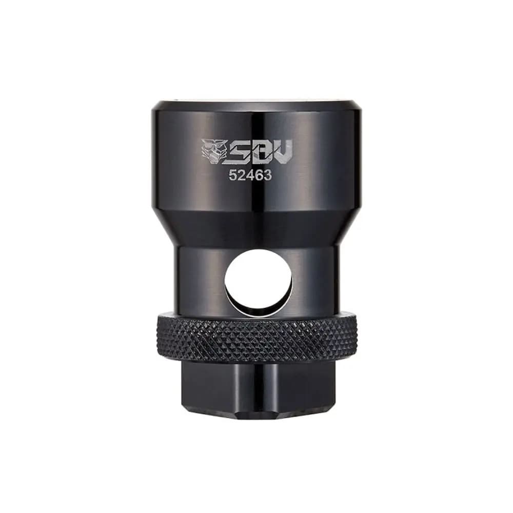 Zwarte aluminium bobine- en olievuldoptrekker van SBV Tools