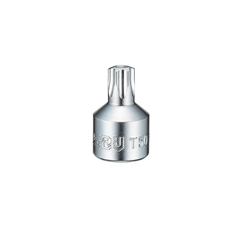 Korte verchroomde bitdop met Torx T50